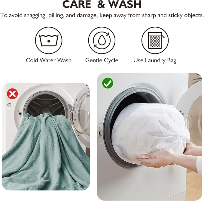 EMME Muslin Cotton Queen Blanket for Bed 90" x 90" Lightweight Breathable Layering Bedspread Gauze Soft Lightweight Airy Teal