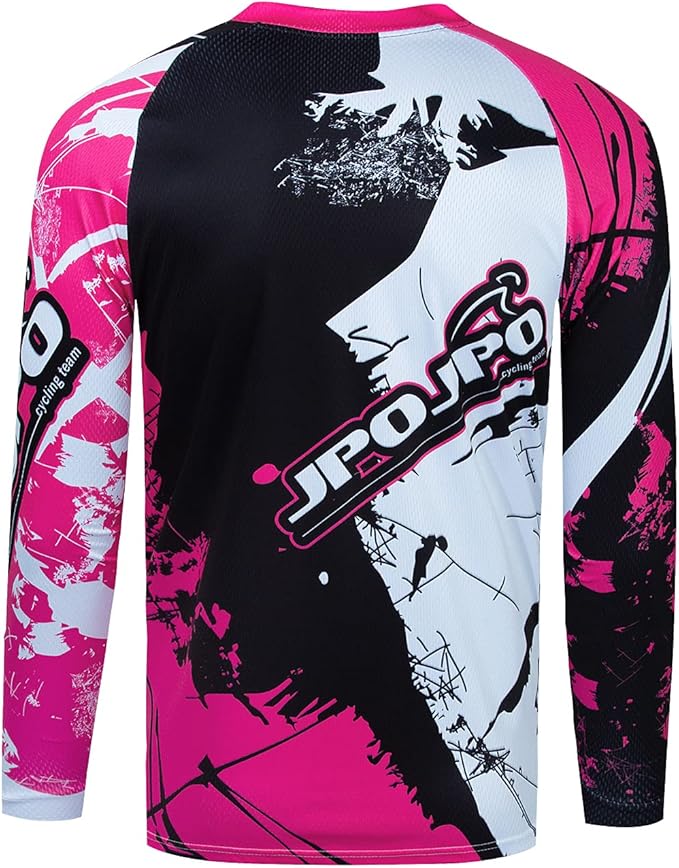 Boy Girl Cycling Jersey Kids Mountain Bike Motocross Long Sleeve Shirt Biking Tops 4-14 Years