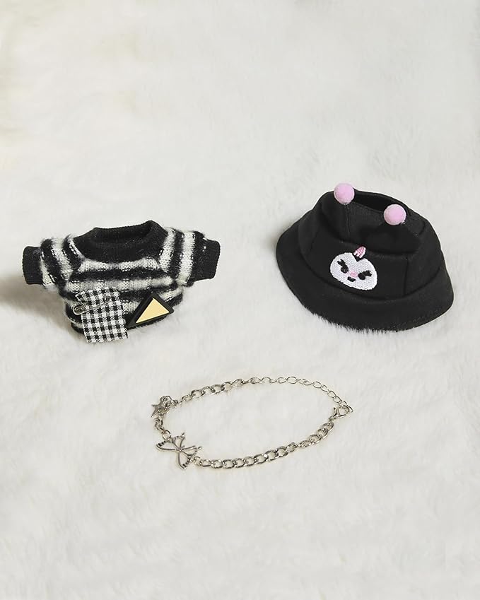 Doll Clothes for 17cm Dolls Fashion Accessories for Dress Up No Doll Stripes