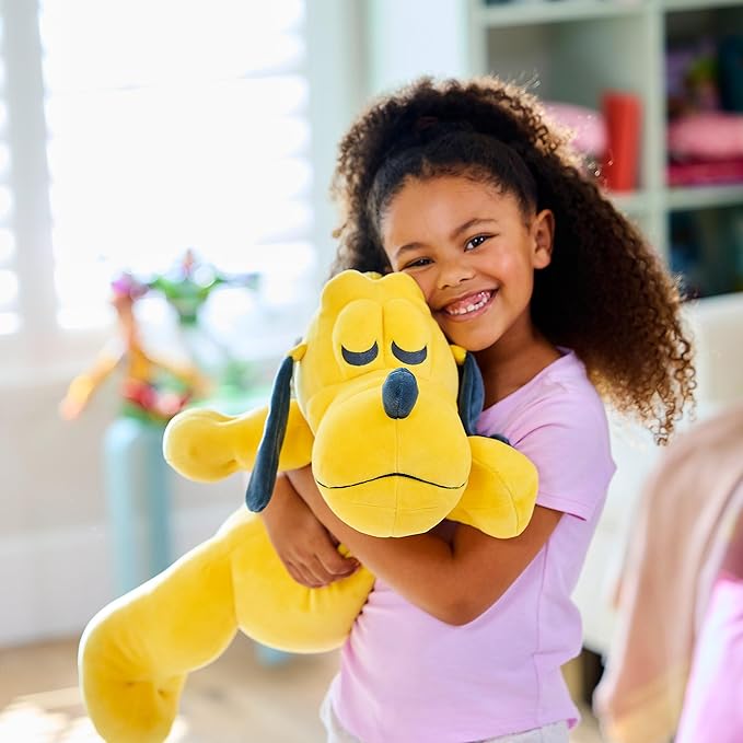 DISNEY STORE Official Cuddleez Plush – Pluto - Big Plush - Super Soft & Huggable Toy for Fans & Kids of All Ages - Perfect Collectible Gift, Plushy Toy
