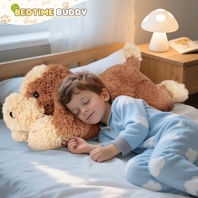 Big Dog Stuffed Animal 30", Jumbo Soft Giant Stuffed Animal Puppy, Giant Plush Toys for Stress Relief & Sleep Aid, Huge Cuddly Golden Retriever Cute Plushies Dog Gifts for Kids Adults