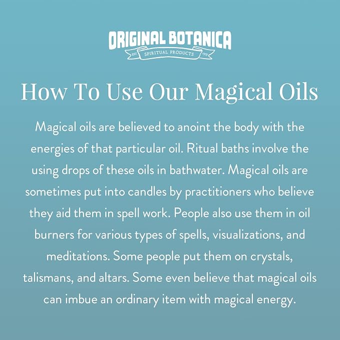 Original Products Spirit Oil Spiritual Healing Witchcraft Magical Anointing Oils for Spells and Candles Prayer Ritual Cleansing Protection Voodoo Hoodoo