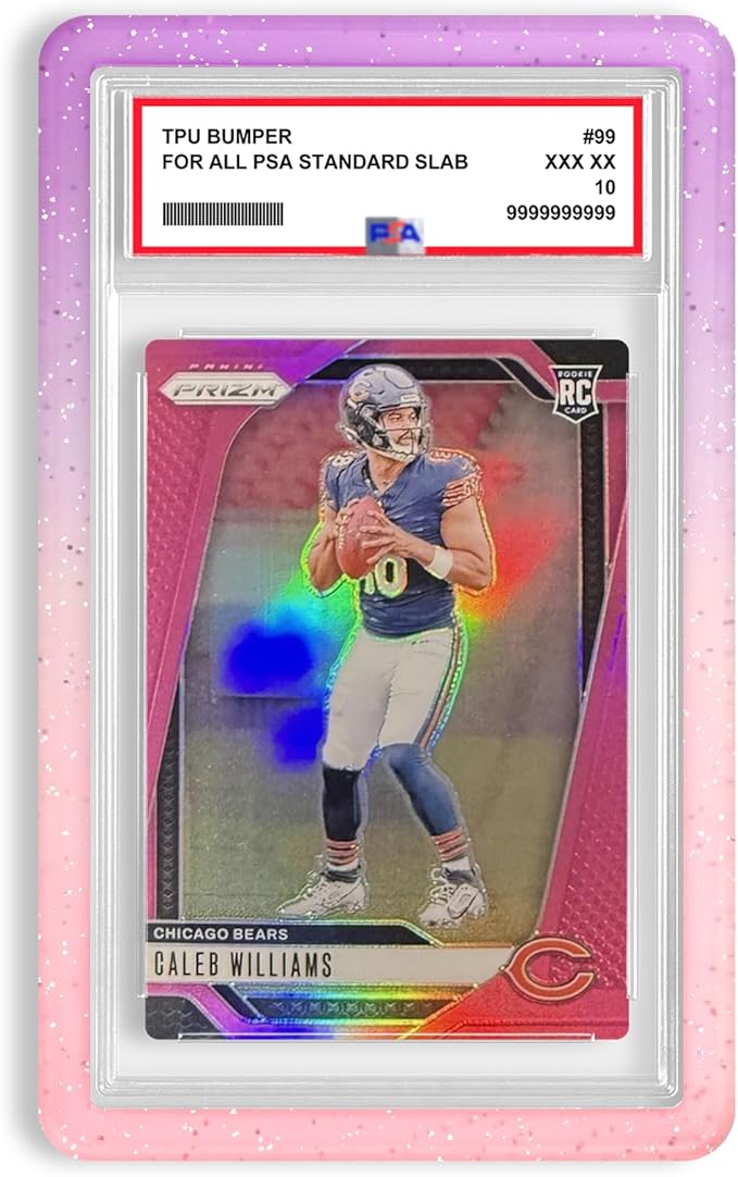 NAKIS Slab Guard for PSA Graded Cards, 1 Pack TPU Slab Protector Graded Bumper Guard for PSA Graded Card Only, Gradient Color Glitter Limited Edition, COLOR4