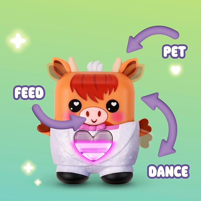 Cowbert The Highland Cow, Electronic Pet Cow Toy, 70+ Responses, Interactive Fidget Toys for Girls & Boys Ages 5+