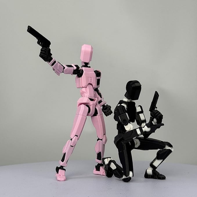 2PCS Assembly Completed T13 Action Figure,Multi-Jointed, Articulated T13 Desktop Decoration,Nova 13 Action Figures Desktop Decorations for Game Lovers Toy (Green)