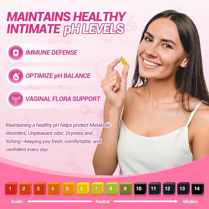 Her Juicy Feminine Probiotics Gummies | Womens Probiotic Slippery Elm, Probiotics for Women | Healthy Odor, pH Balance, Vaginal Health & Flora Support - 120 Pineapple Gummies