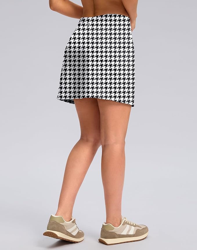 Women's Golf Skirts Skort 4 Side Pockets High Waisted Stretchy Tennis Skirt | Silky Soft, Lightweight, Breathable, Built-in Mesh Shorts, High Waisted, Elastic waistband, Moisture-Wicking, Athletic