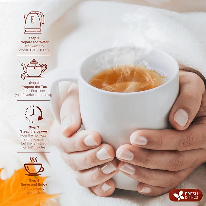 FreshDrinkUS, Premium Colon Cleanse Tea – 135 Tea Bags – Rhubarb Root & Hawthorn Berry with Senna, Lotus Leaf, Valerian Root & Psyllium Husk – Herbal Blend, Caffeine-Free. Vegan