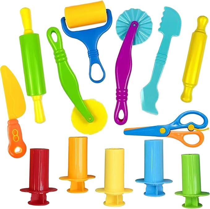 Unleash Creativity with 14 Pcs Play Dough Tools Sets Dough Accessories.Ideal as a Gift for Kids Aged 3-4-8 Years