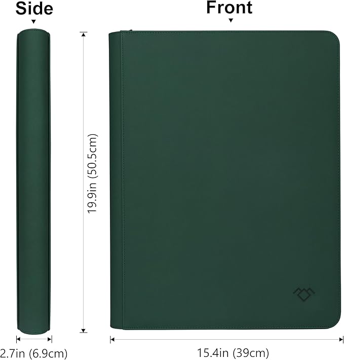 GrinOwl 16 Pocket Top loader Binder, Holds 640 Top Loaders, Large Top loader Card Binder with Sleeves for Cards in 3" x 4" Top loaders (Green)