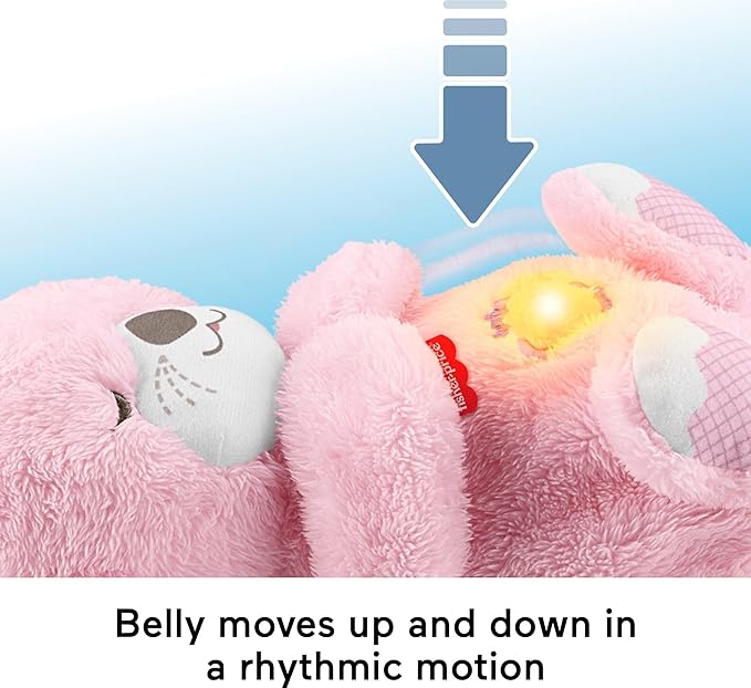 Fisher-Price Baby Toy Soothe ‘n Snuggle Otter Plush, Pink Portable Sound Machine with Breathing Motion & Lights for Newborns Ages 0+ Months