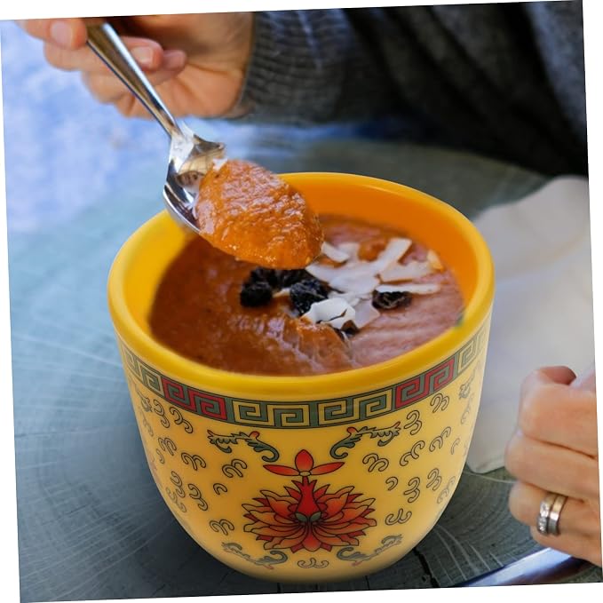 PRETYZOOM 1set Ceramic Soup Bowl with Lid Beautifully Decorated Stewing Pot for Soup Yogurt Desserts and More Convenient Design to Keep Hot and Protected for Home and Restaurant Use