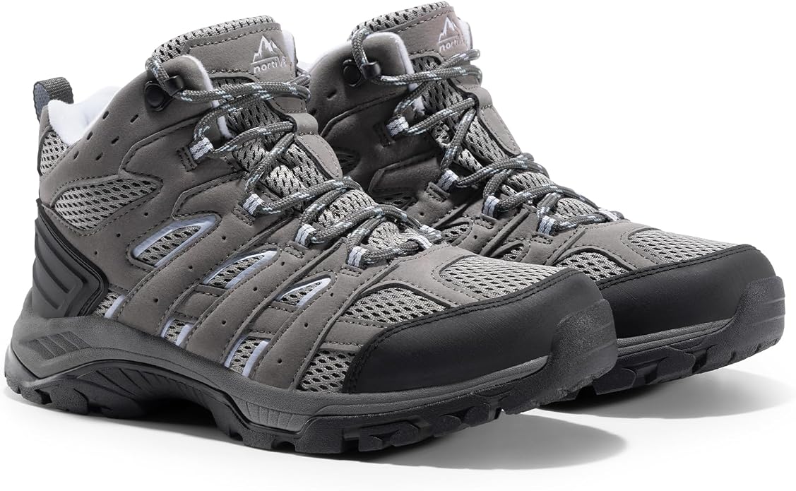 NORTIV 8 Women's Waterproof Hiking Boots Outdoor Ankle Trekking Mid Backpacking Mountaineering lightweight boots
