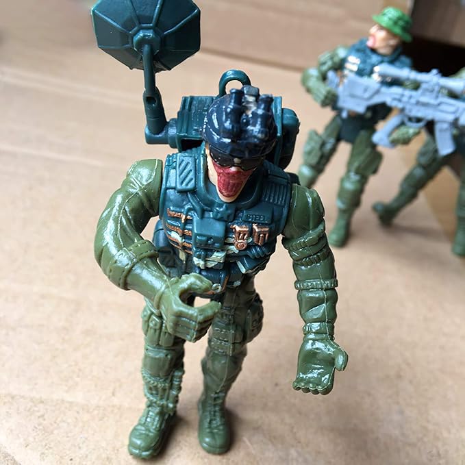 Soldier Action Figure Army Men with Weapon Accessories/ SWAT Team Figure Military Playset，Great for Christmas, Birthday, Set of 6/8