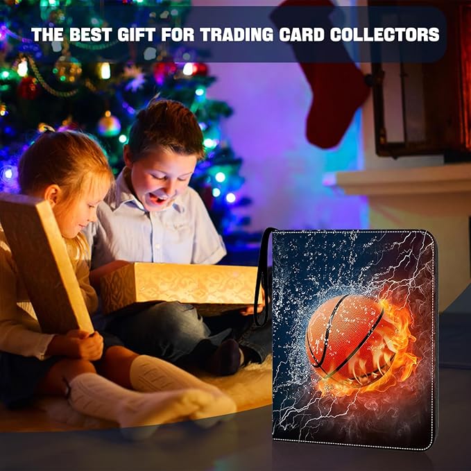 900 Pockets Basketball Card Binder Sleeves, Trading Card Binder Collectible Trading Card Albums for Basketball Baseball Football Trading Sports Game Cards, Book Folder Organizer Card Holder