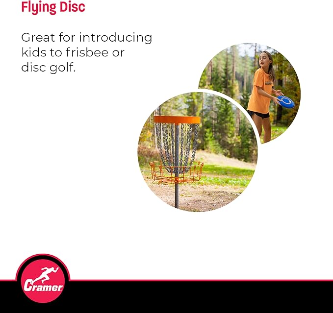 Cosom Flying Discs, Flying Sports Disc for Kids, Outdoor Activities for Kids, Party Games for Children, Easy Catching Disc, Accurate Throwing, 9" Diameter, 109 gram, Set of (6) Colors