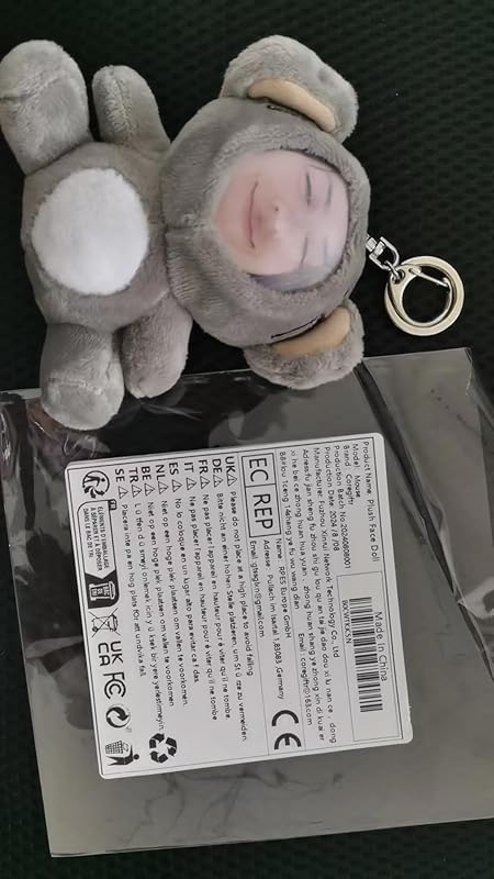 Personalized Mouse Stuffed Animal Key Chain – Customizable Rat Plush Toy, Gift with Your Face Photo,5 inches