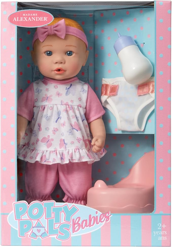 Madame Alexander 13-Inch Potty Pals Baby Doll, Light Skin Tone