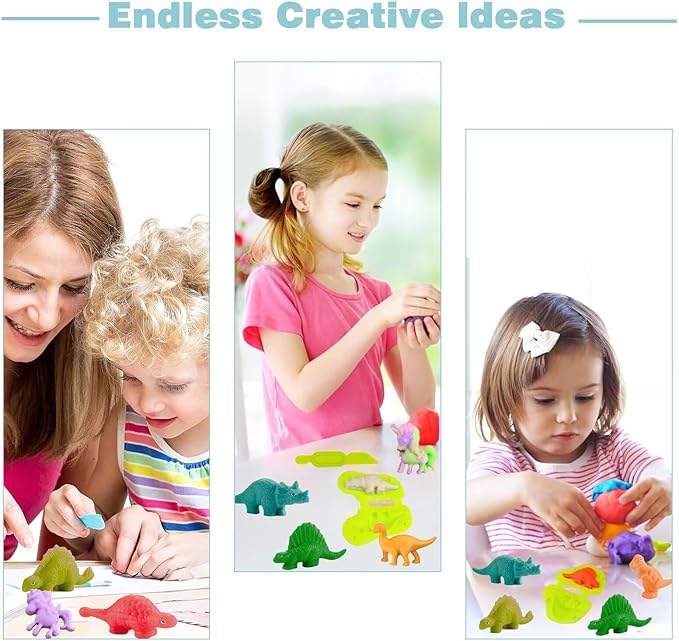Unleash Creativity with 20 Unique Unicorn Molds Dough Toys Dough Accessories Set.Ideal as a Gift for Kids Aged 3-4-8 Years