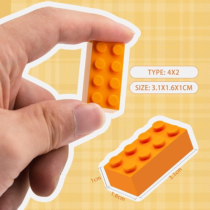 2x4 Building Bricks 320 Pieces, Lime Bricks Bulk Kit, Basic Parts Accessories, Classic Creative Building Blocks Set, Compatible