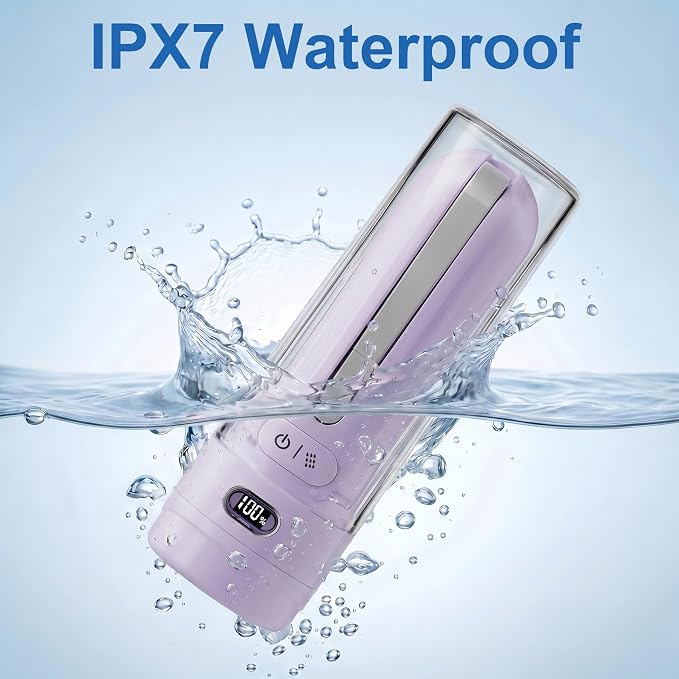 Electric Menstrual Cup Cleaner, Portable Bidet for Feminine Care | Women period essentials Fashionable purple, USB-C rechargeable Adjustable pressure modes IPX7 waterproof, Compact travel size