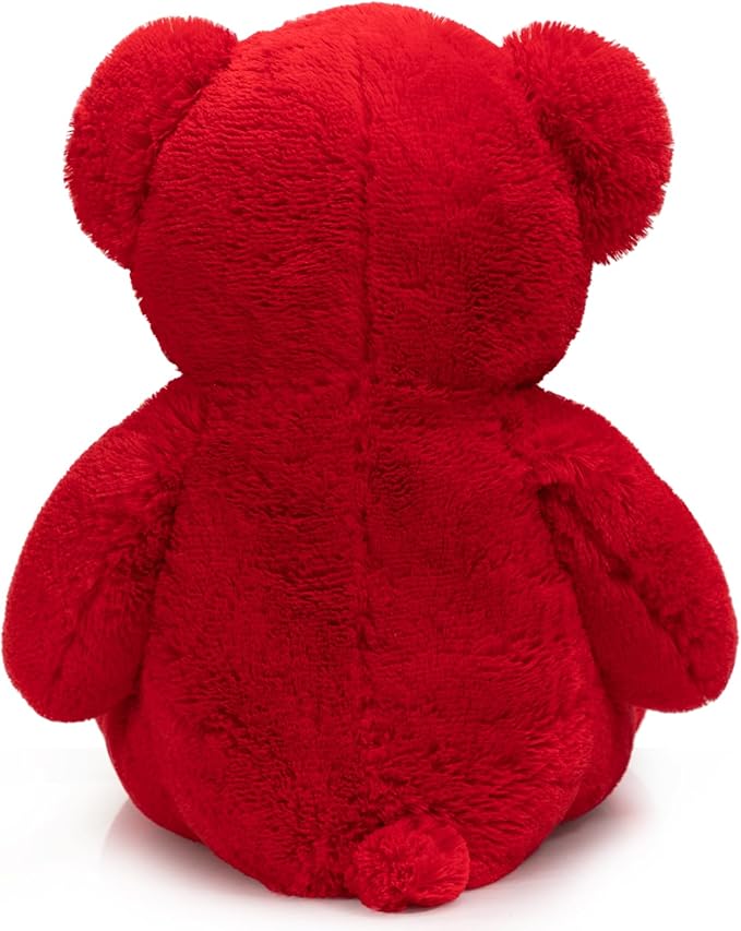 Big Teddy Bear Stuffed Animal Giant Teddy Bear Plush with Red Ribbon Bow Plush Toy Gift for Girlfriend Bride 36 inch Red