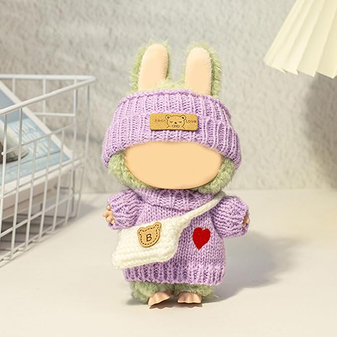 17cm Doll Clothes Set (No Doll) – 3-Pack Handmade Outfits with Accessories for 6.7” Dolls, Premium Cotton Clothing with Gift-Ready Packaging, Perfect for Dress-Up and Collectors (F6, 3)
