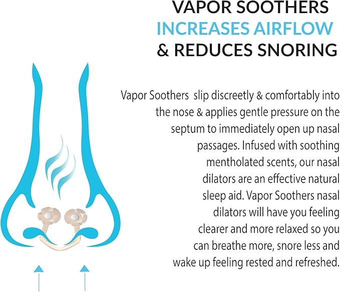 Nose Clips for Bad Smell by Vapor Soothers | Nasal Dilators for Breathing | Smell Nose Rings for Nurses | Instant Nasal Congestion Relief, Drug-Free | Cinnamon Scent - 4 Pouches, 8ct
