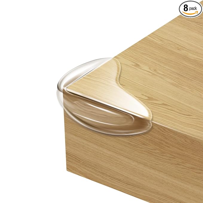 8 Pack Corner Guards Clear Corner Protectors for Furniture Baby Proof Corner & Edges Cover Bumper Stop Child Head Injuries Tables, Furniture & Sharp Corners