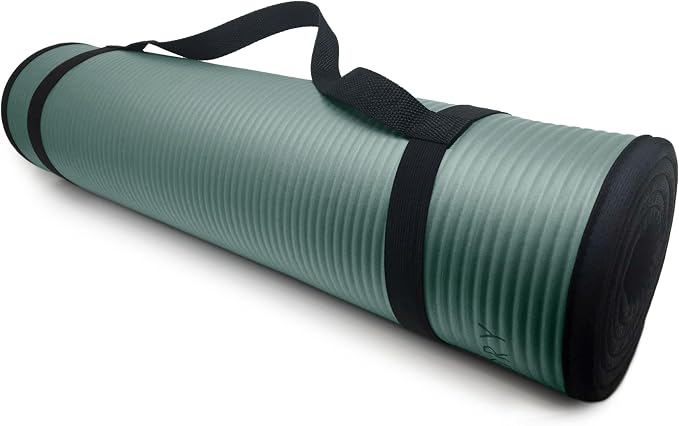 MICRODRY Multi-Purpose Fitness Mat, Cushioned & Non-Slip Foam for Yoga, Pilates, HIIT, Skid-Resistant and Tear-Resistant, 24"x72" with Carry Strap