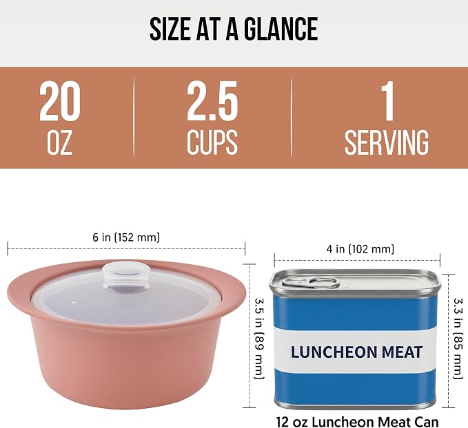 20oz Platinum Silicone Microwave Steamer Pot with Handle & Lid - Korean 100% Food-Grade Steamer Bowl, Heat-Resistant Cooker with Steam Holes, Easy Clean, Dishwasher Safe, Dry Rose
