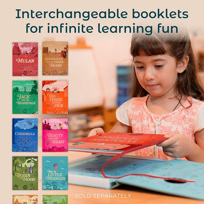 Cali’s Books Winnie-The-Pooh infinibook Reader + Booklet | Storytelling Toy & Audio Book for Kids | Recordable Read-Aloud & Games | Screen-Free Educational Gift for Ages 3-7