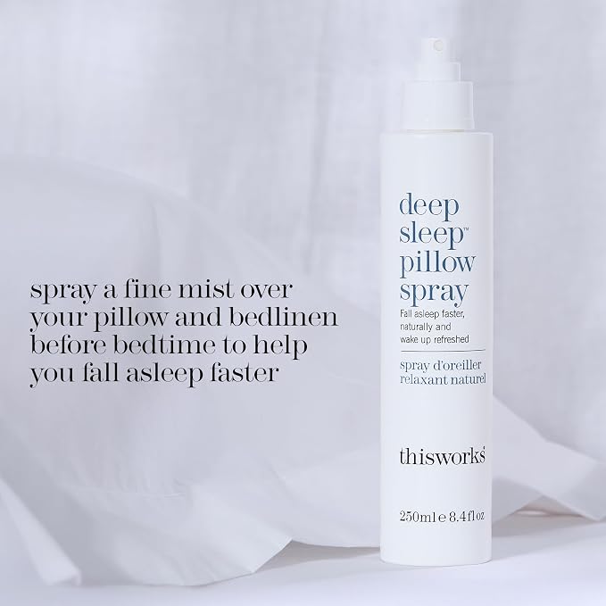 thisworks Deep Sleep Pillow Spray, 250 ml - Natural Sleep Aid with Essential Oils of Lavender, Vetivert and Camomile, 8.4 Fl Oz