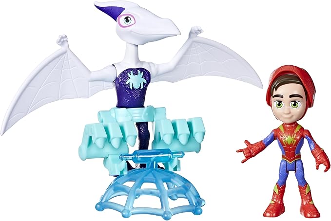 Spidey and his Amazing Friends Marvel Dino-Webs Ghostasaurus & Spidey 4-inch-Scale Spider-Man Action Figure Set, Toys for Kids Ages 3 and Up