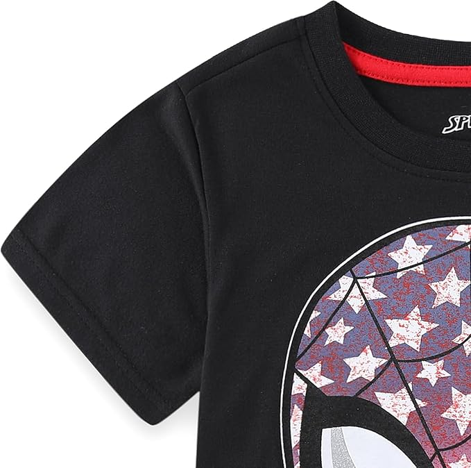 Marvel Spider-Man Boys Short Sleeve T-Shirt and Shorts Set for Big Kids
