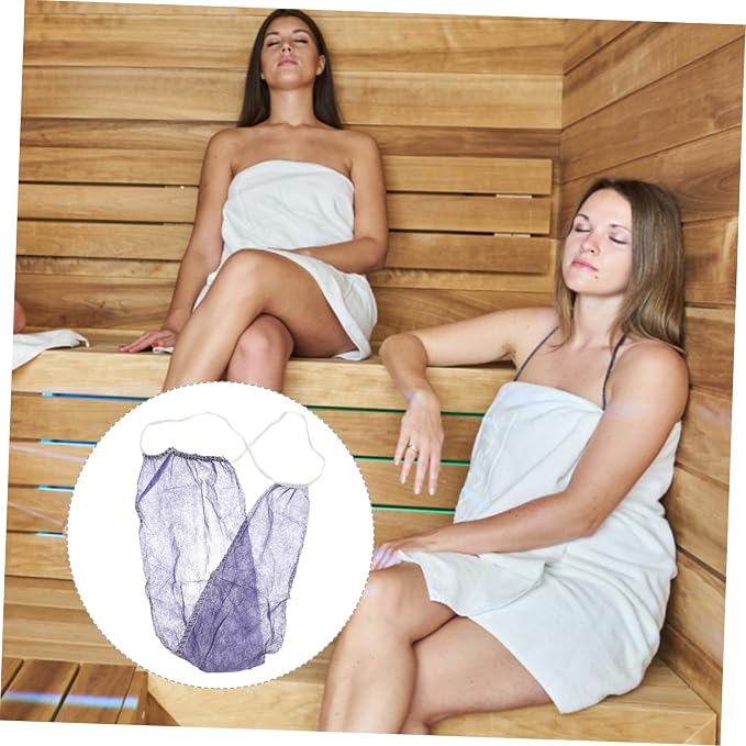 Didiseaon 100pcs Women Disposable T Back Panties Non Woven Thong Sauna Briefs Breathable Elastic Waistband Comfortable Spray Tanning Underwear for Spa and Beauty Use Random Color Blue