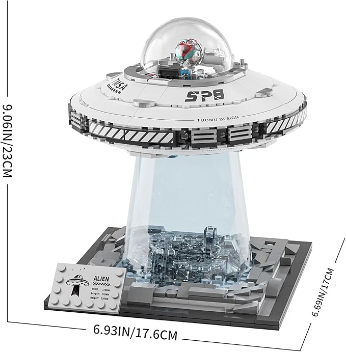 Space UFO Spaceship Building Sets, Galaxy Interstellar Spaceship Sets,Collection Creative Star Spaceship Building Kit for Animation Fans,for Boys and Gril Age 8-12