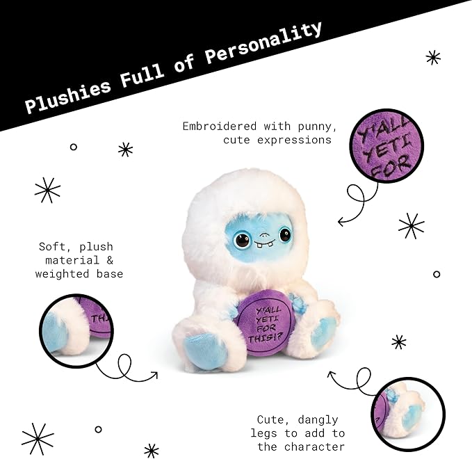 Yeti Plushie - Ya'll Yeti for This!? Sassy Yeti Plush, Gift for Animal Lovers, Cute Plush Toy for Gifting