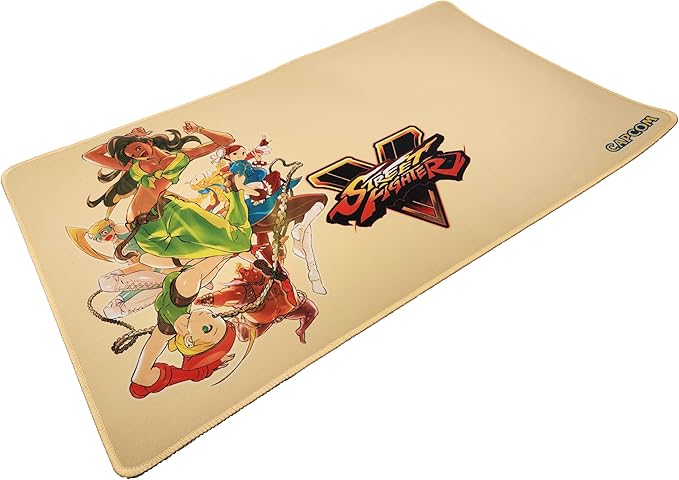 Street Fight V Girls Playmat, Multi-Functional playmat Serves as Surface for Gaming Comfort and as a Protective Layer for Your Cards, Game Pieces and Table, Made from neoprenepolyester Fabric
