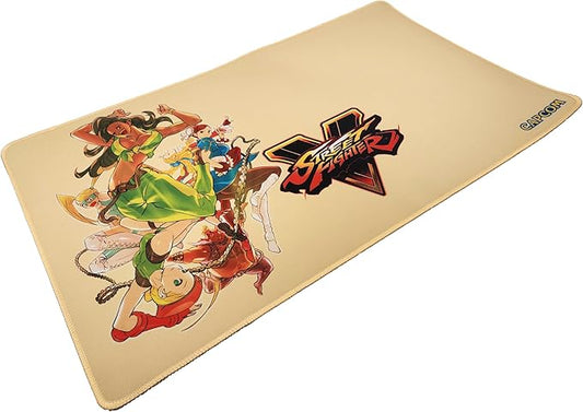 Street Fight V Girls Playmat, Multi-Functional playmat Serves as Surface for Gaming Comfort and as a Protective Layer for Your Cards, Game Pieces and Table, Made from neoprenepolyester Fabric