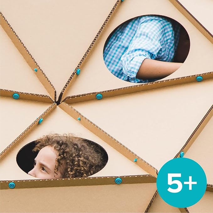 Makedo Create | 260 Piece Cardboard Construction Toolbox for 4-8 Makers | STEM and STEAM Educational Toys for Kids | at Home Play + Classroom Learning | Reusable Tools for Boys and Girls Age 4+