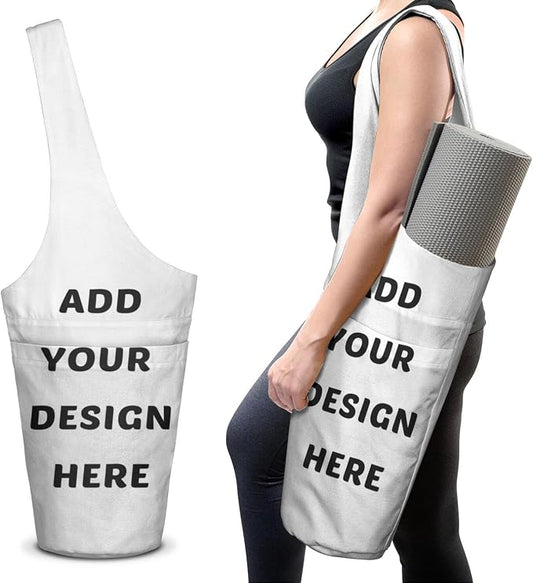 Yoga Mat Bag - Long Tote with Pockets - Holds More Yoga Accessories - Yoga Bag Fit Most Size Mats - Yoga Mat Carrier