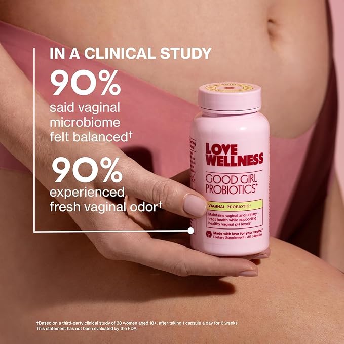 Love Wellness Good Girl Probiotics | Women’s Vaginal Health & pH Balance Supplement | 9-Strain Probiotic for Urinary Tract, Yeast, Odor & Immune Support | Gluten-Free (60-Day Supply)