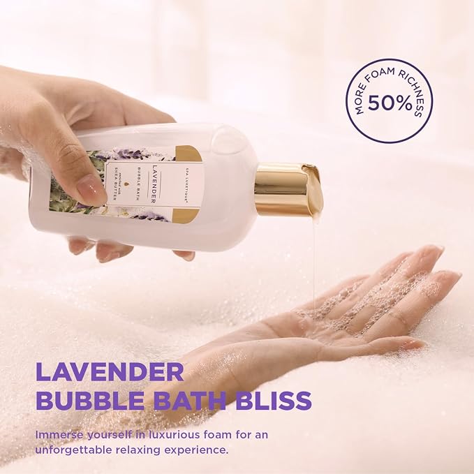 Spa Luxetique Gifts for Women 15Pcs Lavender Gift Baskets for Women Bath and Body Gift Set with Tote Bag Birthday Gift for Wife Girlfriend Sister Mothers Day
