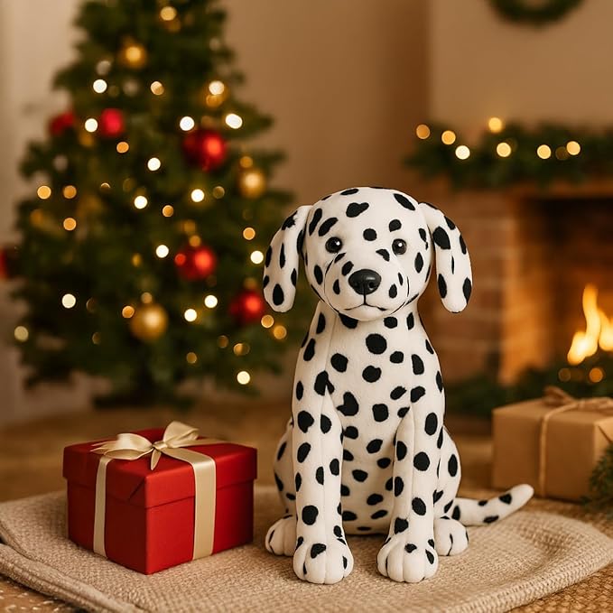 Dalmatian Stuffed Animals, Stuffed Dalmatian, Stuffed Puppy Dog Plush Toys for Boy Girl Kids Birthday, 12 inches