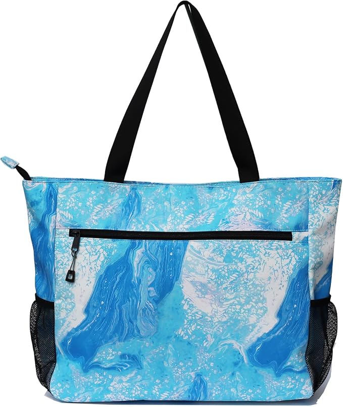 ESVAN LARGE BEACH BAG Water Resistant Lightweight 20 inch Women Oversize Tote Bag for Gym Beach Travel Pool Yoga Nurse