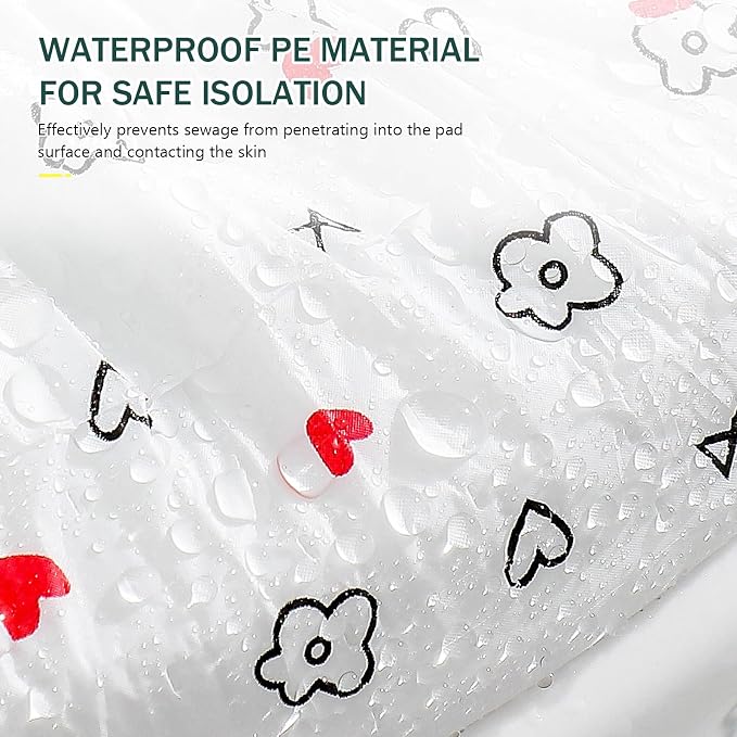 Elastic Large Size Disposable Toilet Seat Covers for Travel,20 Pack Waterproof Toilet Seat Covers for Bathroom,Fit for V/U/O/Square Shape Toilet,Individually Wrapped (2 colors-F set)