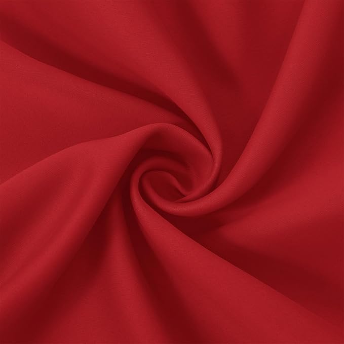 LEMOMO Blackout Curtains 66 x 95 inch/Bright Red Curtains Set of 2 Panels/Thermal Insulated Room Darkening Bedroom Curtains