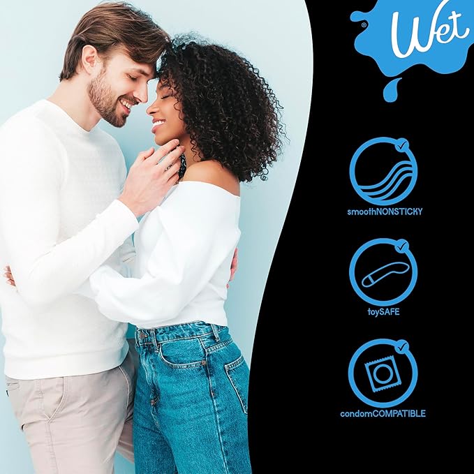 Wet Silver Water-Based Lubricant | Long-Lasting, Original Premium Formula | Vegan, pH-Balanced, Hypoallergenic, Paraben-Free, Non-staining | Lube for Men, Women & Couples, 4.2 fl oz