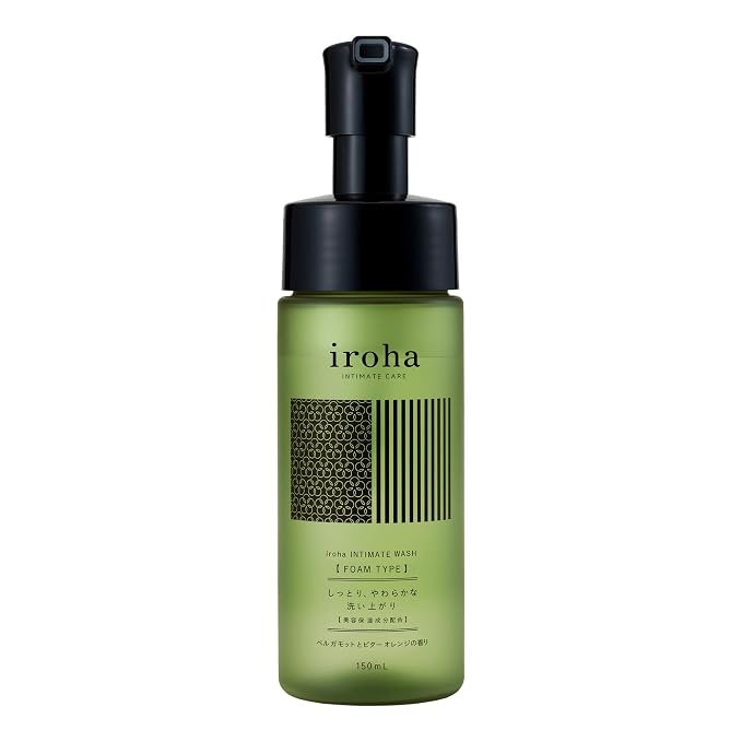 iroha INTIMATE CARE Foaming Type Feminine Wash - Bergamot & Bitter Orange Scent, Ultra-Gentle Daily pH Balanced Intimate Skin Care Cleanser with Hyaluronic Acid & Collagen, 150ml